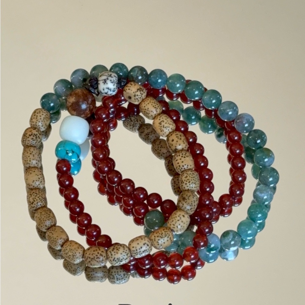 Stackable Multi-Wrap Natural Stone Seeds Beaded B… - image 3